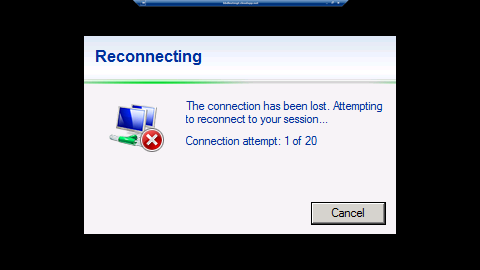 Connection has been closed. Переподключения РДП. Connection to Server was Lost. Attempting to reconnect. Connect Lost reconnect.